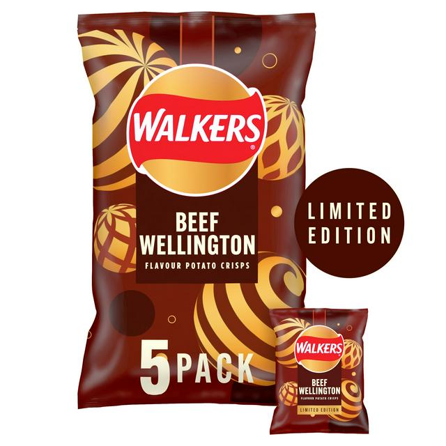 Walkers Beef Wellington Multipack Crisps, Limited Edition 5 x 25g