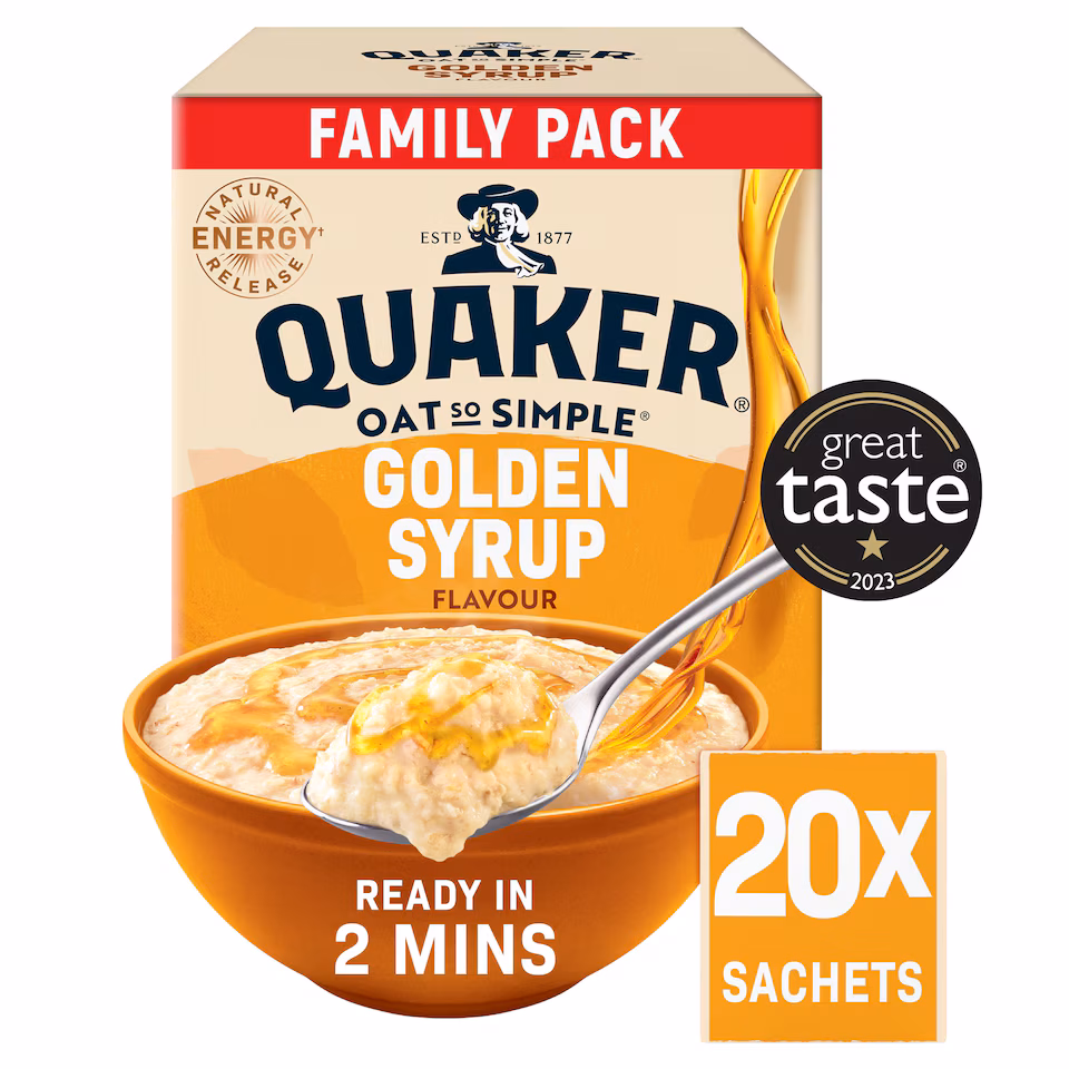 Quaker Oat So Simple Golden Syrup Porridge Sachets 20x36g