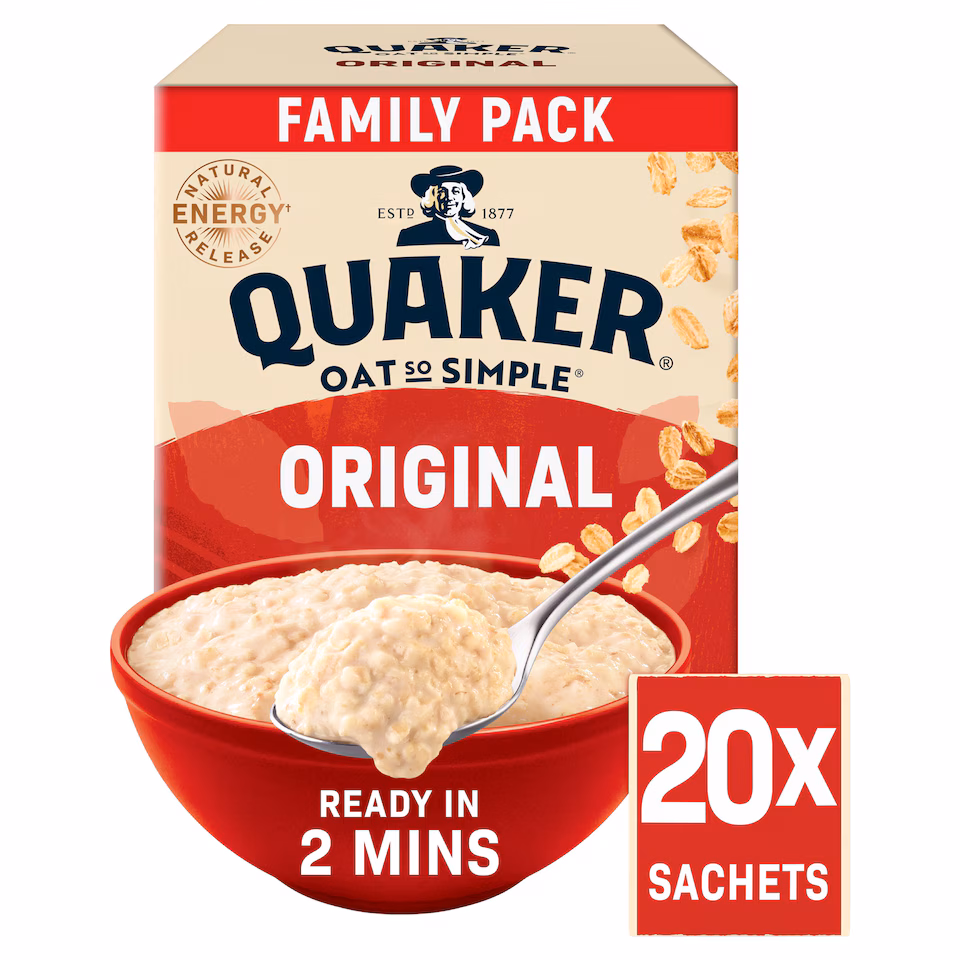 Quaker Oat So Simple Original Porridge Sachets Big Pack 20x27g