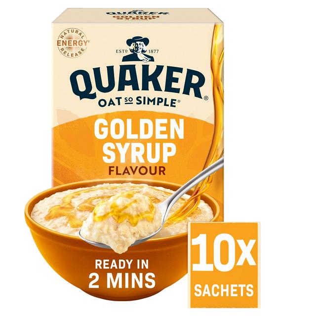Quaker Oat So Simple Golden Syrup Porridge Sachets 10x36g