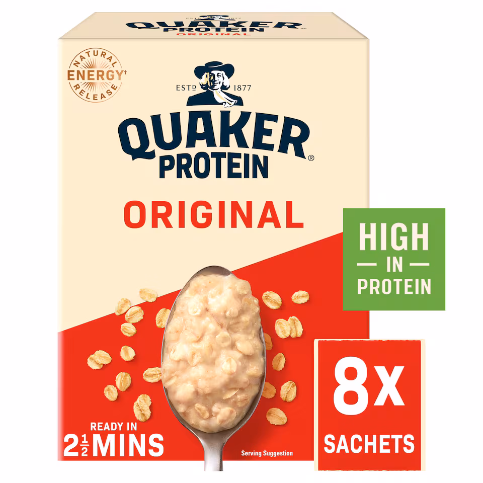 Quaker Protein Oat So Simple Original Porridge Sachets 8x37.75g