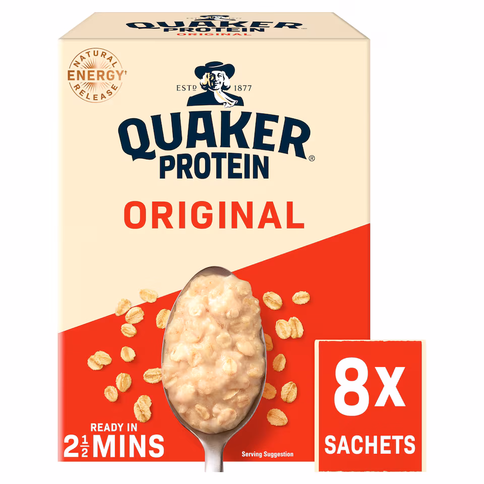 Quaker Protein Oat So Simple Original Porridge Sachets 8x37.75g
