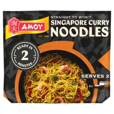 Amoy Straight to Wok Singapore Curry Noodles 2 x 150g (300g)