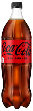 Coca-Cola uten Sukker 1.25l Pet