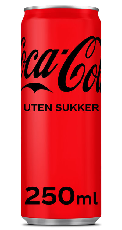 Coca-Cola u/Sukker 0,25l boks