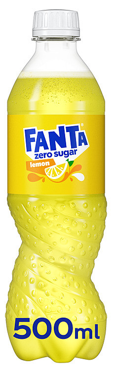 Fanta Lemon u/Sukker 0,5l flaske