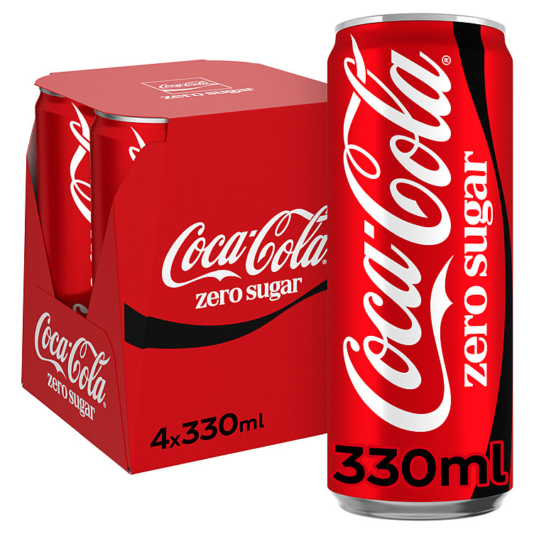 Coca-Cola Zero Sugar 0,33lx4 boks