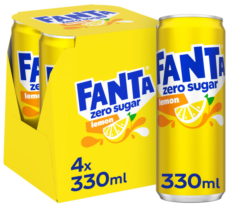 Fanta Lemon No Sugar 0,33lx4 boks