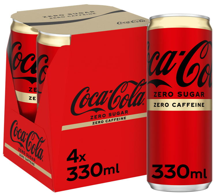 Coca-Cola Zero Koffeinfri 0,33lx4 boks