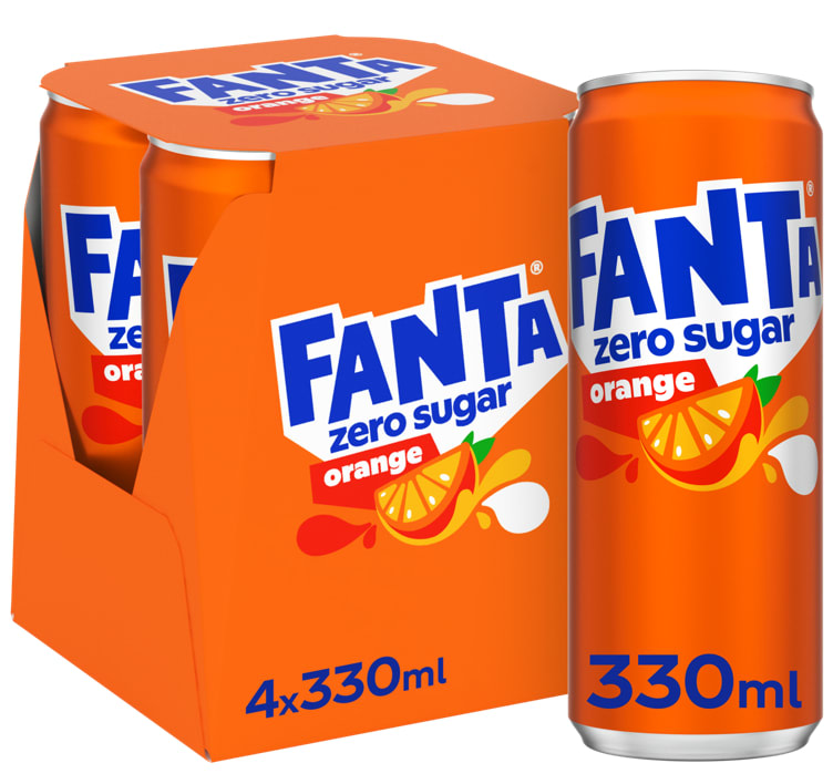 Fanta Orange Zero Sugar 0,33lx4bx