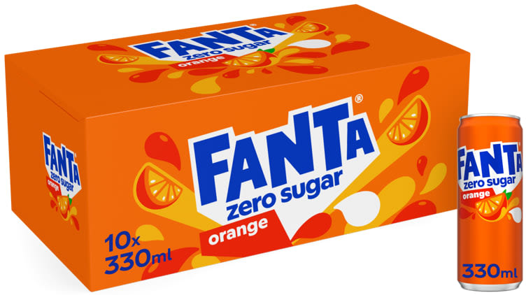 Fanta Orange Zero Sugar 0,33lx10 boks