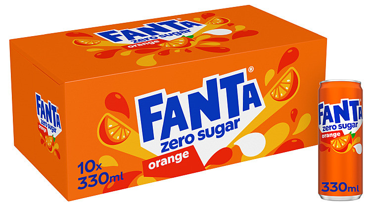 Fanta Orange Zero Sugar 0,33lx10 boks
