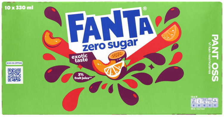Fanta Exotic Zero Sugar 0,33lx10bx