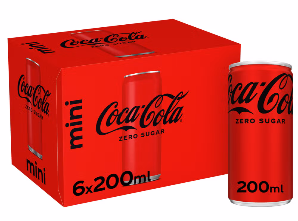 Coca-Cola Zero Sugar 6 x 200 ml, 1,2 l