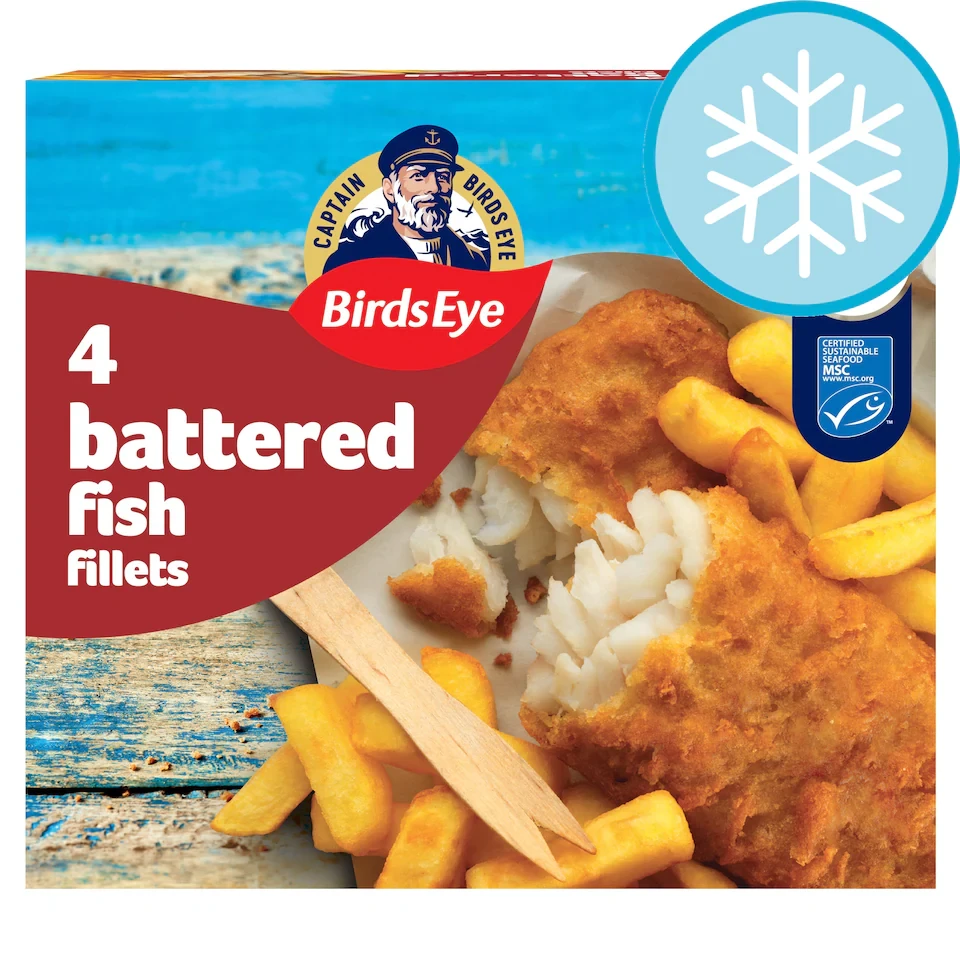 Birds Eye 4 Battered Fish Fillets 400G