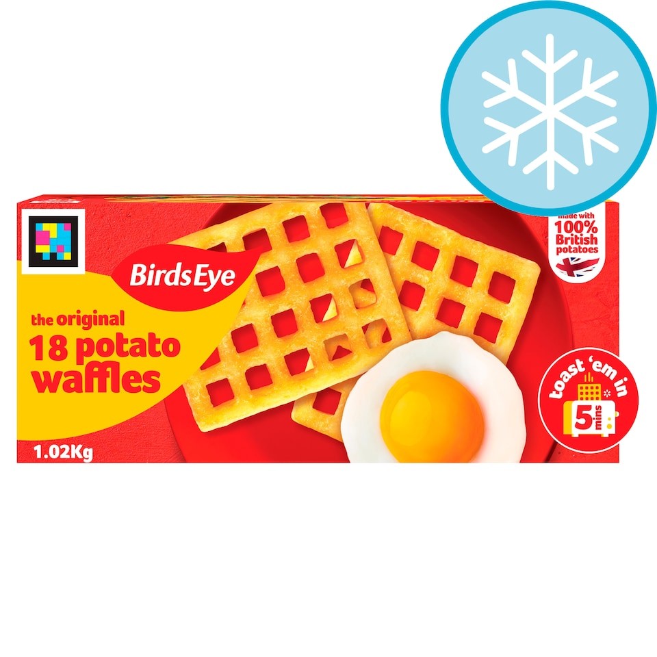 Birds Eye 18 Potato Waffles 1.02Kg