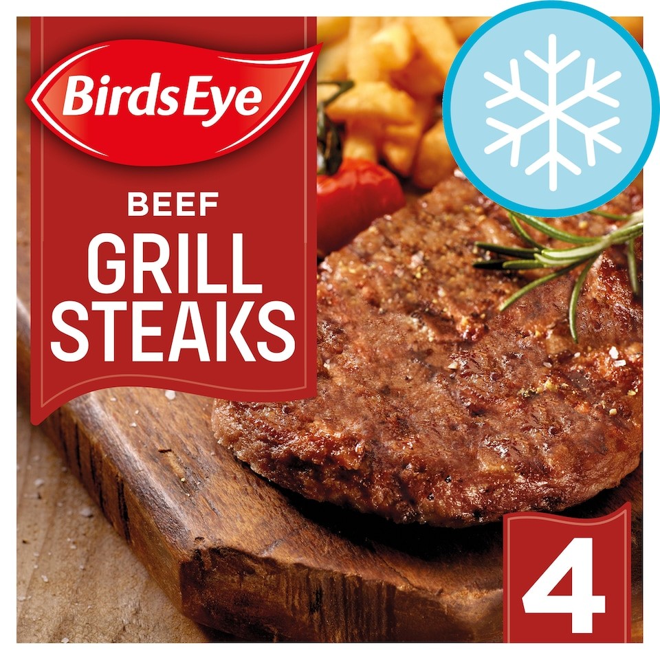 Birds Eye Beef Grill Steaks 4 Pack 340g