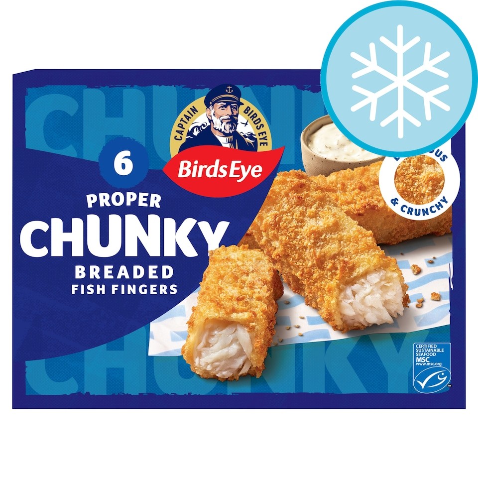 Birds Eye Chunky Breaded Fish Fingers 6 Pack 360g