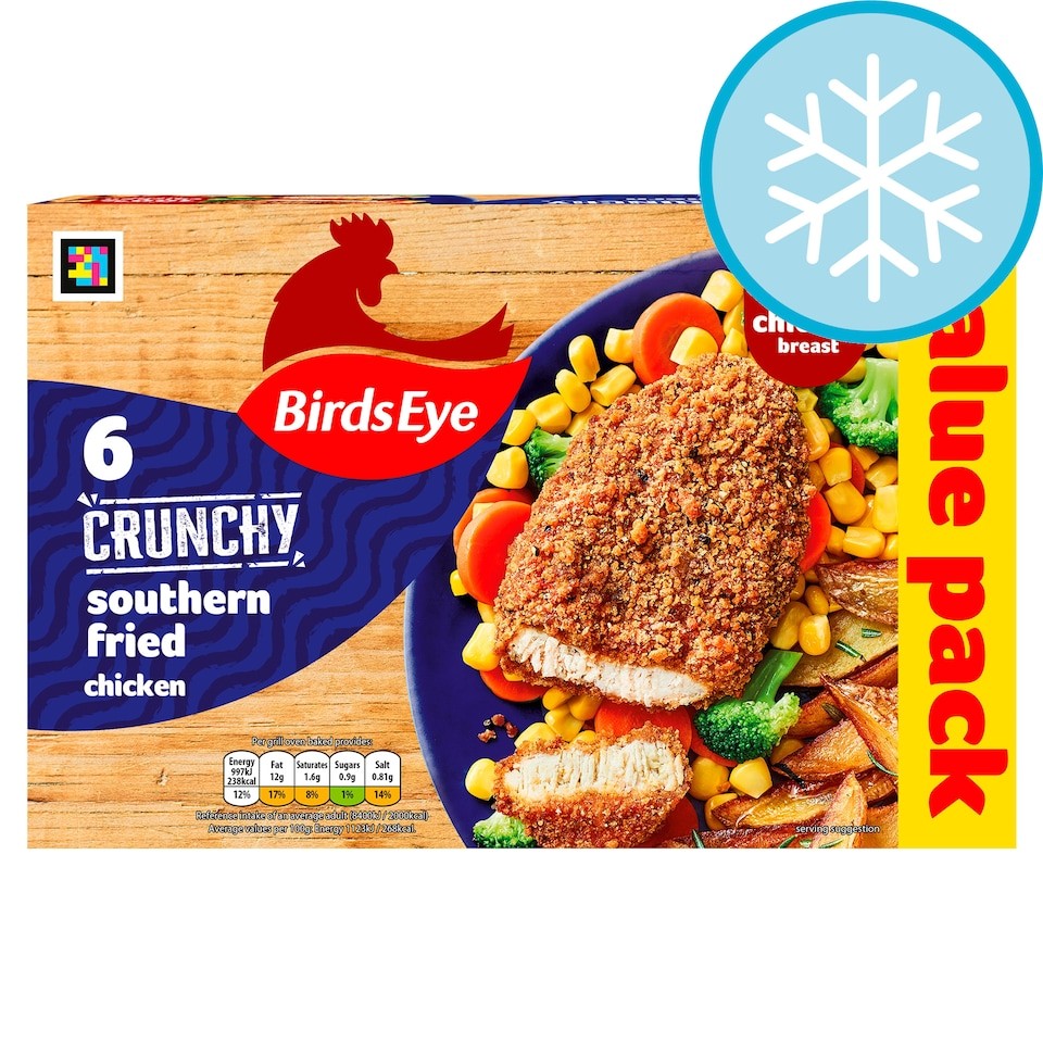 Birds Eye Southern Fried Chicken in Breadcrumbs 540g