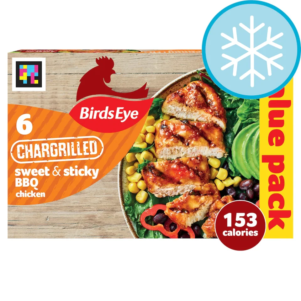 Birds Eye 6 Sweet & Sticky Bbq Chicken Chargrills 522G