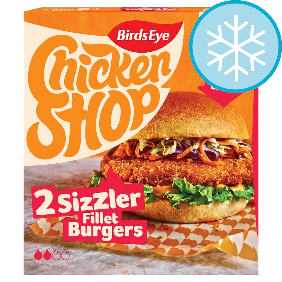 Birds Eye Chicken Shop Sizzler Fillet Burgers 227g