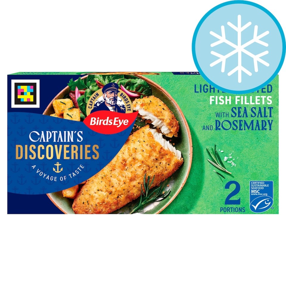 Birds Eye Captain's Discoveries Lightly Dusted Fish Fillets with Sea Salt & Rosemary 280g
