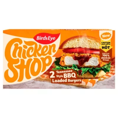 Birds Eye Chicken Shop 2 Tennessee Style BBQ Loaded Burgers 250g