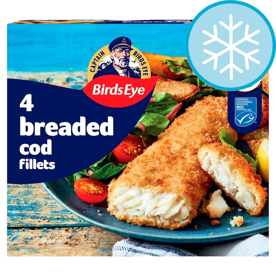 Birds Eye 4 Breaded Cod Fillets 400g