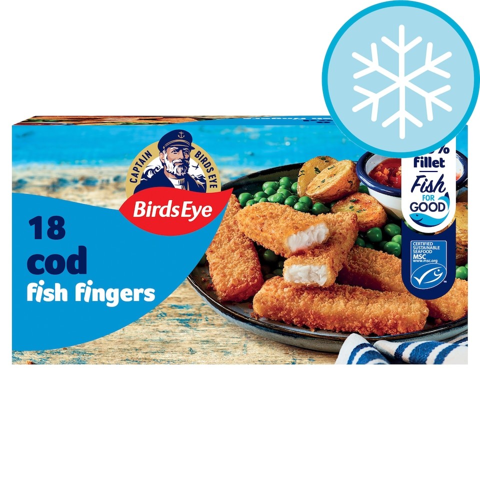 Birds Eye Cod Fish Fingers 18 Pack 504g