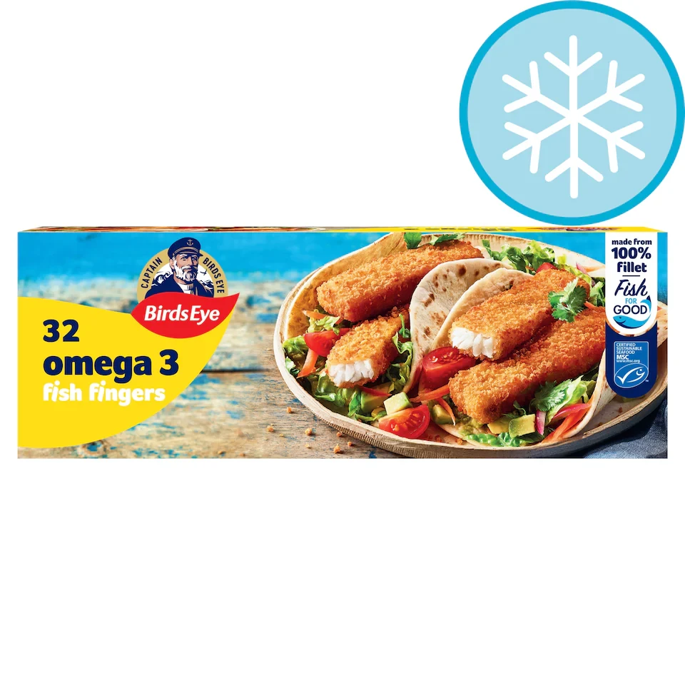Birds Eye Omega 3 Fish Fingers 32 Pack 896g