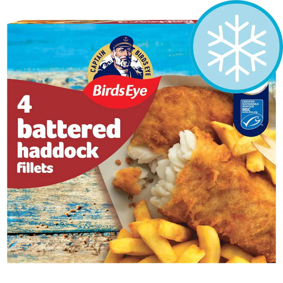 Birds Eye 4 Battered Haddock Fillets 400g
