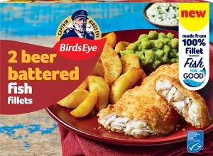 Birds Eye 2 Beer Battered Fish Fillets 240g