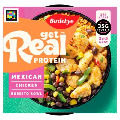 Birds Eye Get Real Protein Mexican Chicken Burrito Bowl 350g