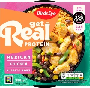 Birds Eye Get Real Protein Mexican Chicken Burrito Bowl 350g