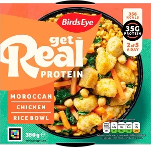Birds Eye Get Real Protein Moroccan Chicken Rice Bowl 350g