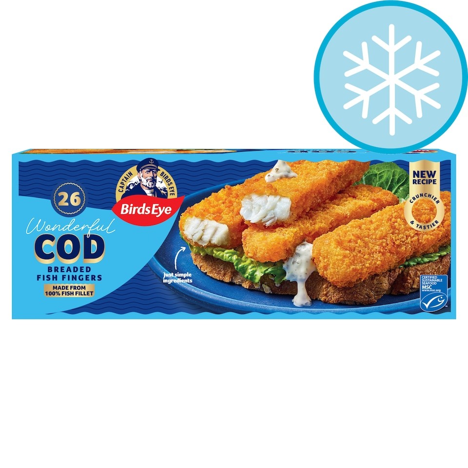 Birds Eye 26 Breaded Cod Fish Fingers 780g