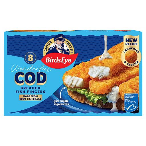 Birds Eye 8 Breaded Cod Fish Fingers 240g