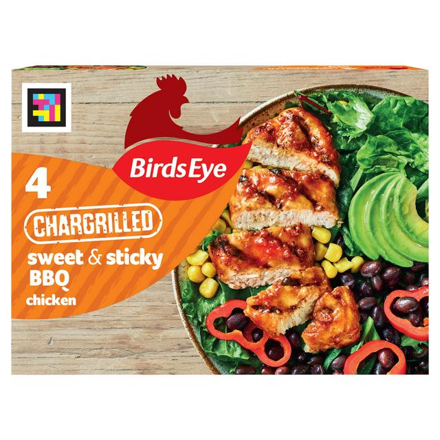 Birds Eye Sweet & Sticky BBQ Chicken Chargrills x4 348g