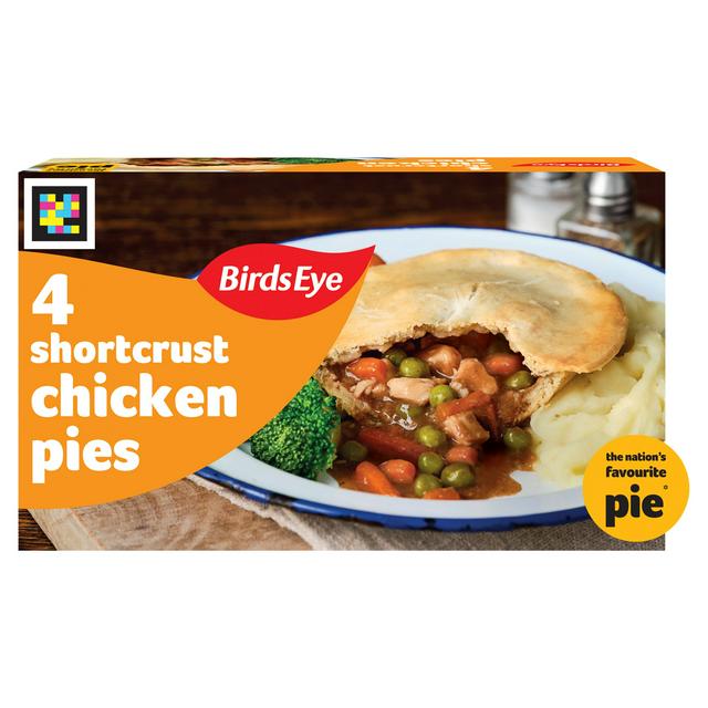 Birds Eye Shortcrust Chicken Pies x4 620g