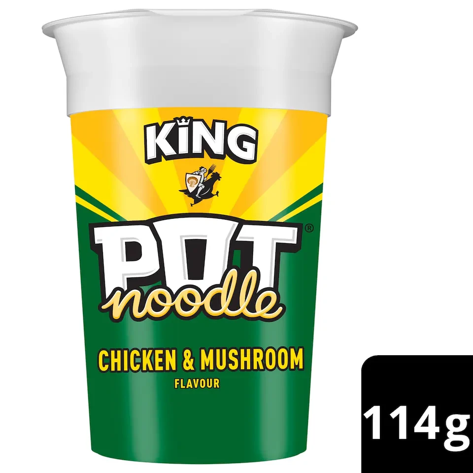 Pot Noodle Chicken & Mushroom Instant Noodles King Pot 114g