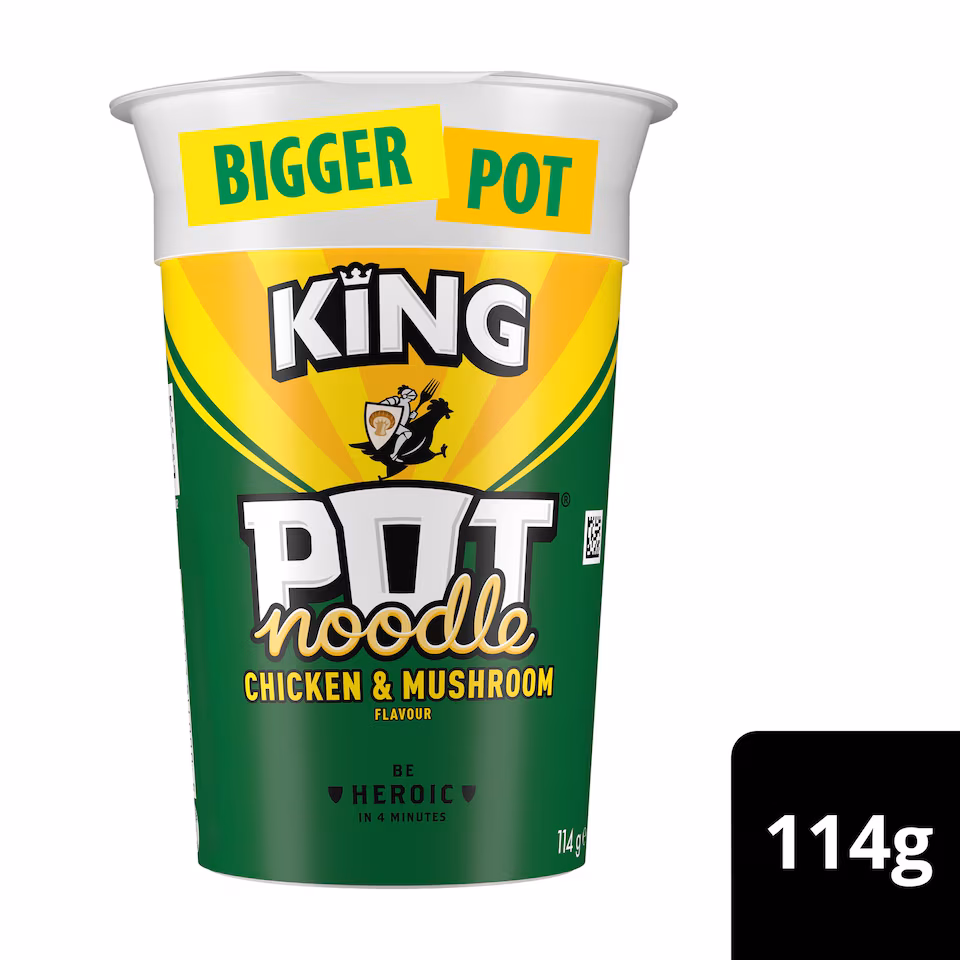 Pot Noodle Chicken & Mushroom Instant Noodles King Pot 114g