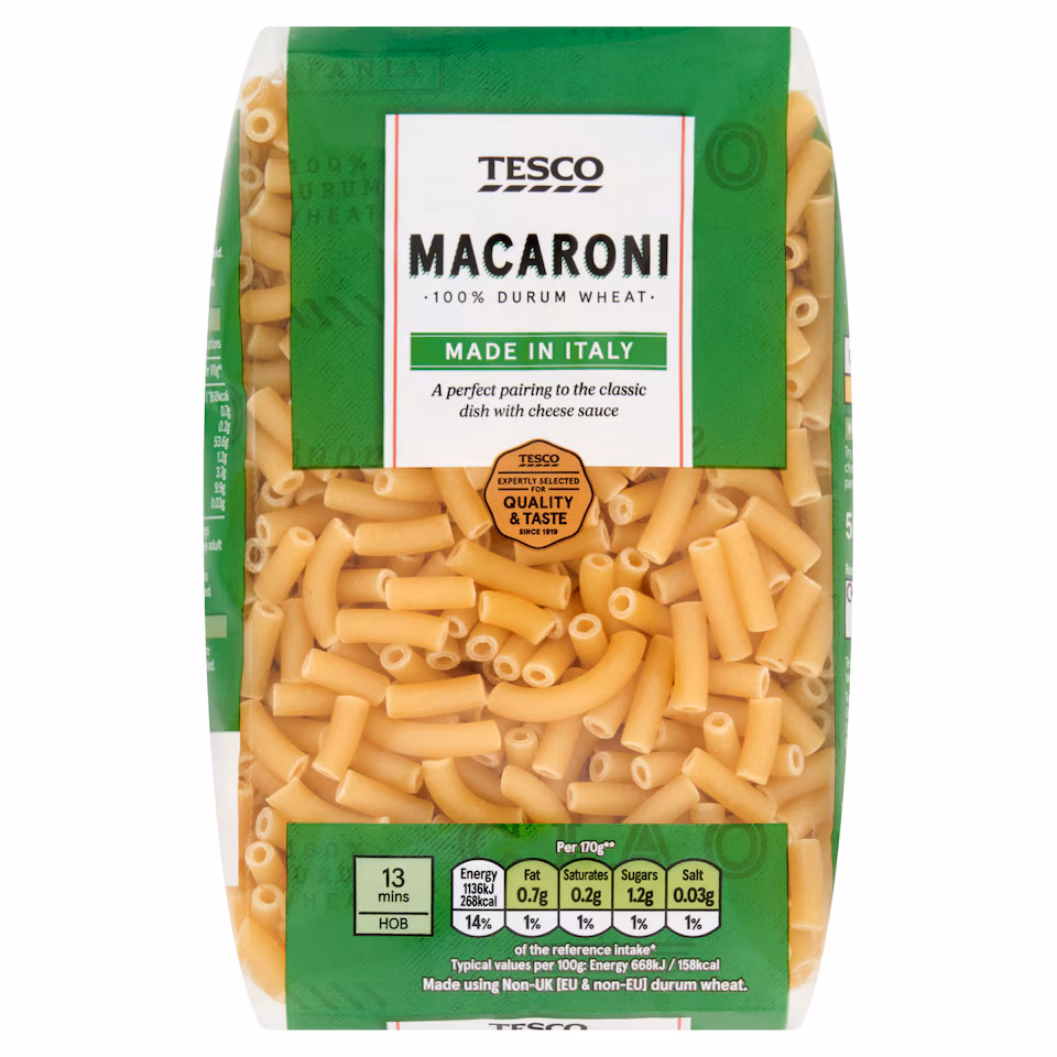 Tesco Macaroni Pasta 500G