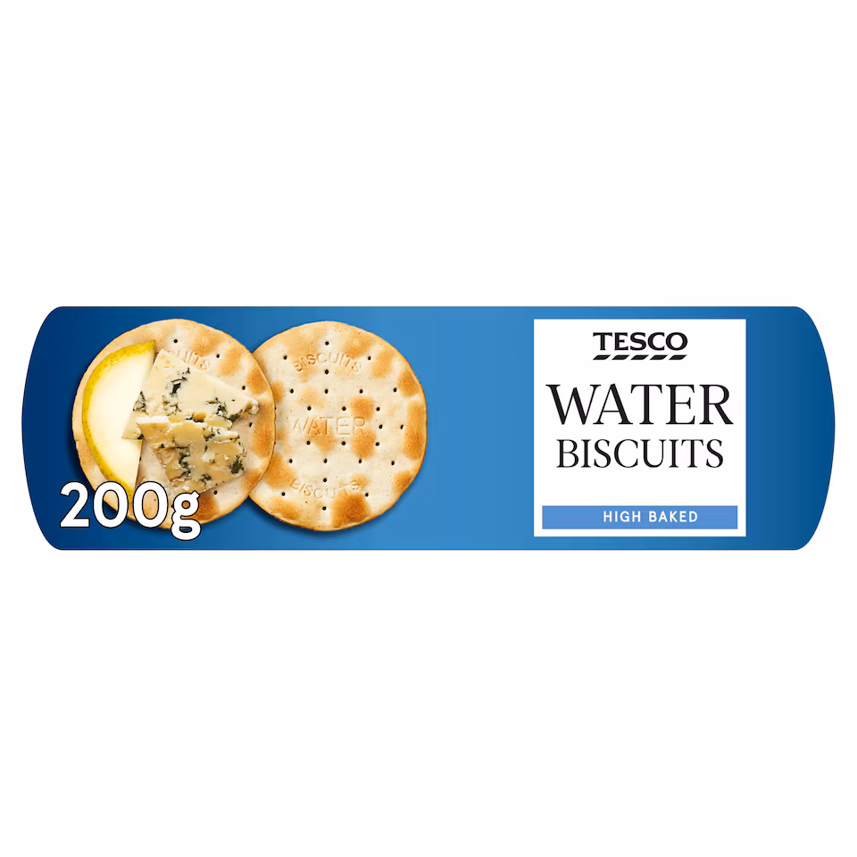 Tesco High Baked Water Biscuits 200G