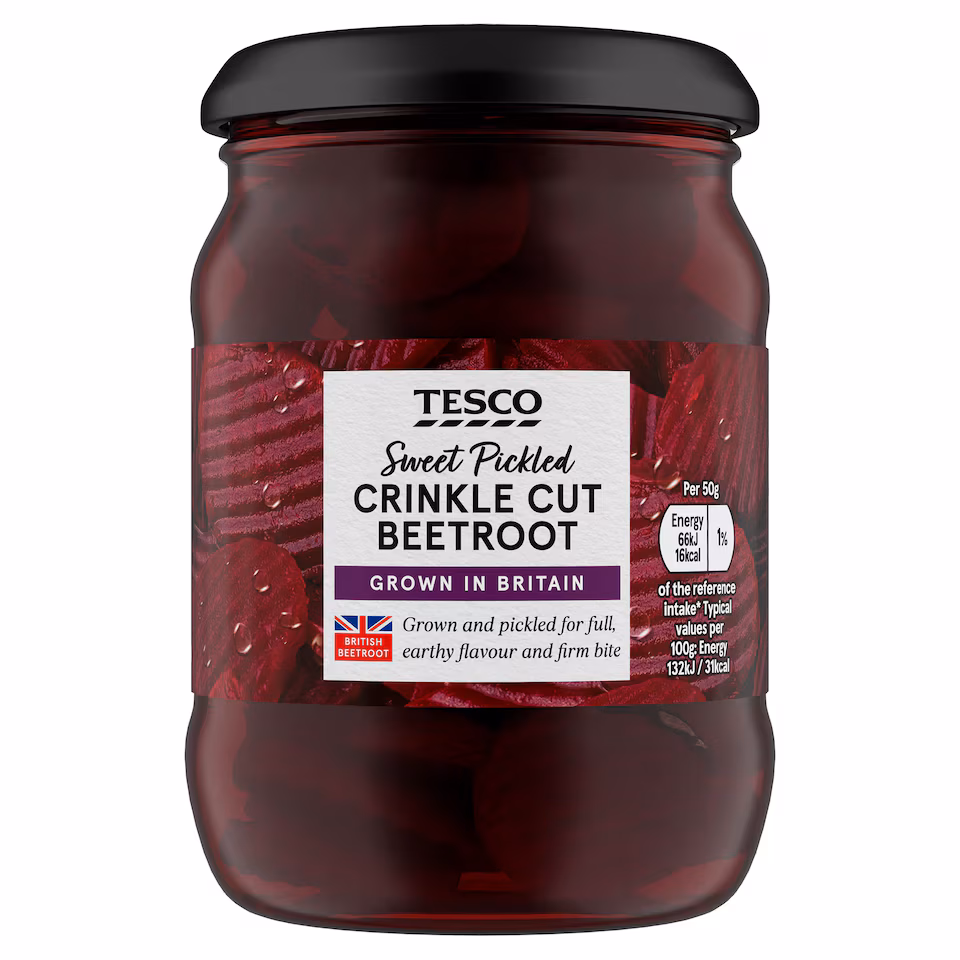 Tesco Sweet Pickled Crinkle Cut Beetroot 340G