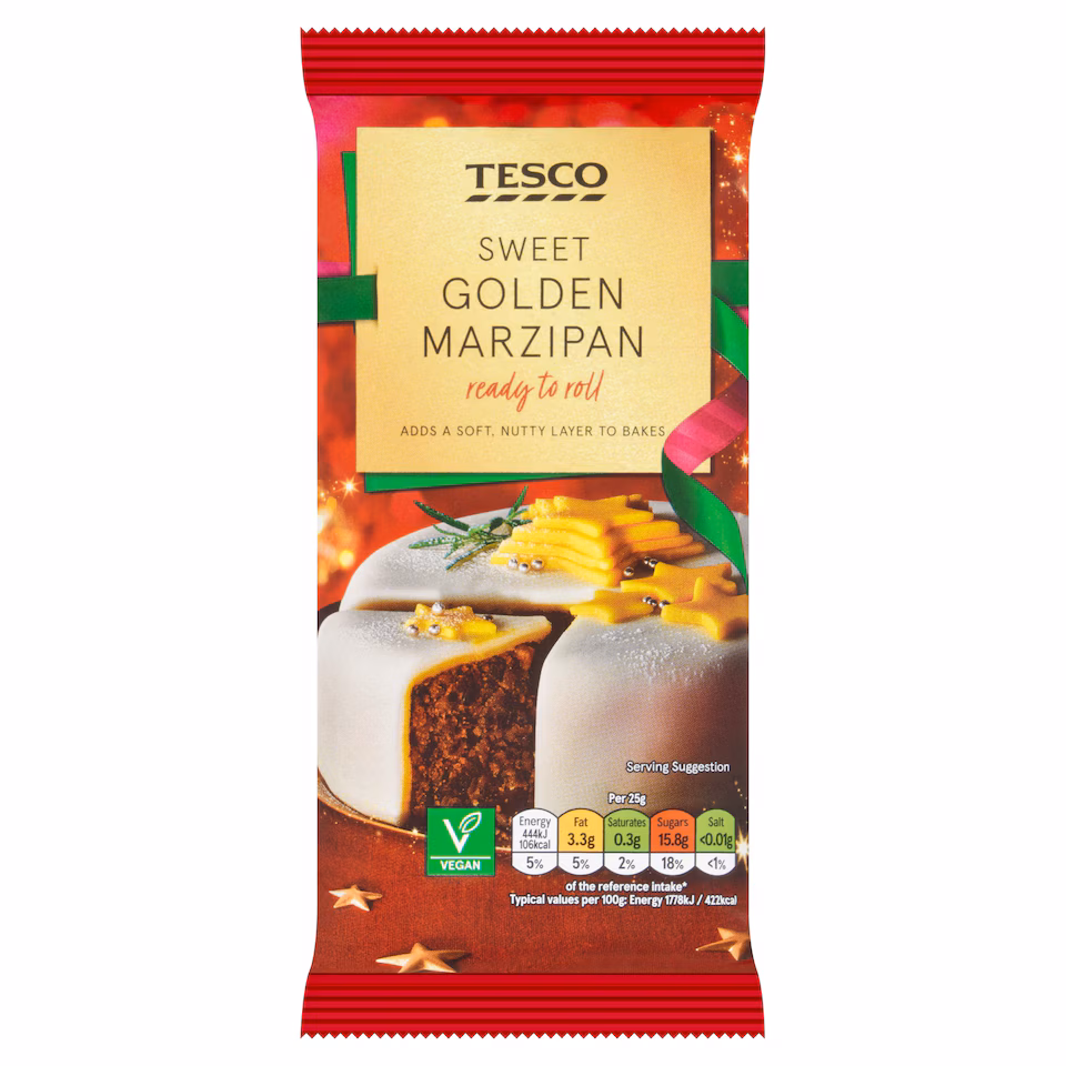 Tesco Sweet Golden Marzipan Ready to Roll 500g