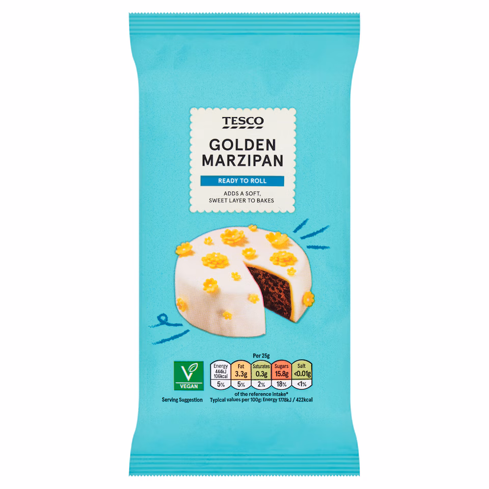 Tesco Sweet Golden Marzipan Ready to Roll 500g