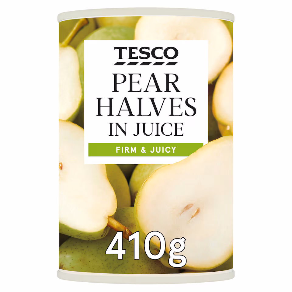 Tesco Halved Pears In Juice 410G