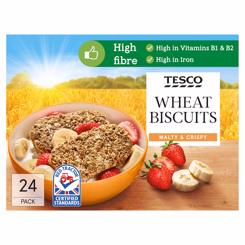 Tesco Wheat Biscuits Cereal 24 Pack