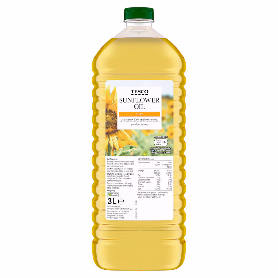Tesco Pure Sunflower Oil 3L