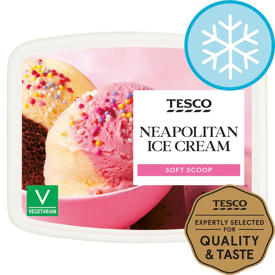 Tesco Soft Scoop Neapolitan 2 Litres